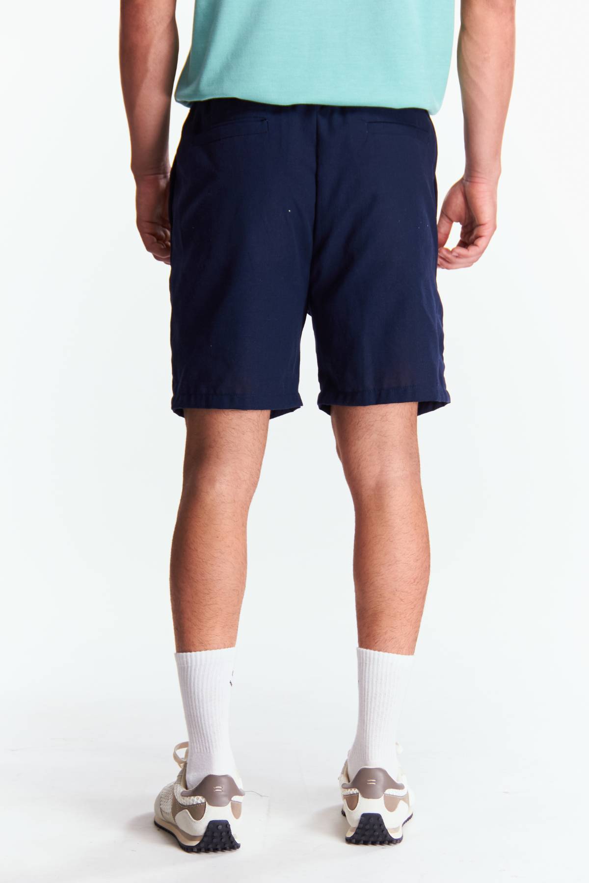 Short Bermuda Lino Azul marino