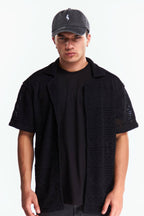 Camisa Crochet Manga corta Negro