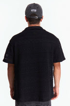 Camisa Crochet Manga corta Negro