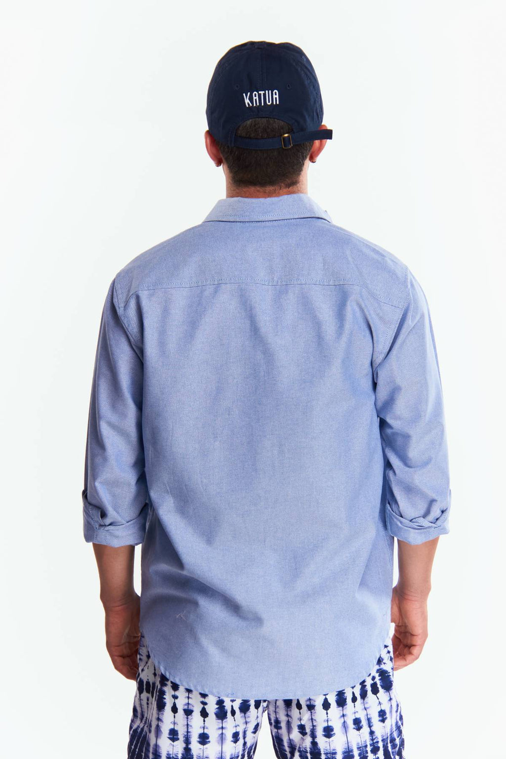 Camisa Manga larga Básica Azul