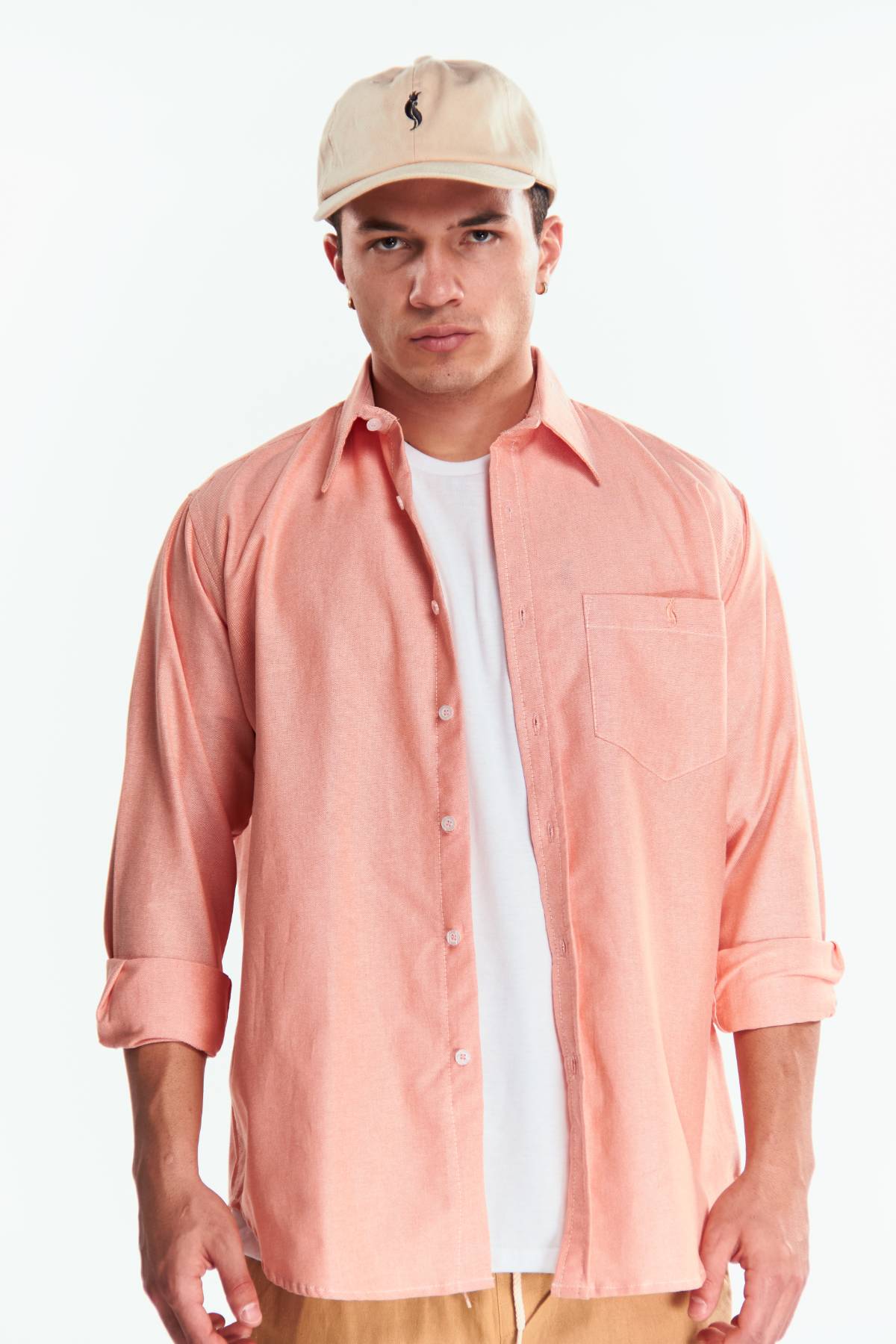 Camisa Manga larga Básica Naranja