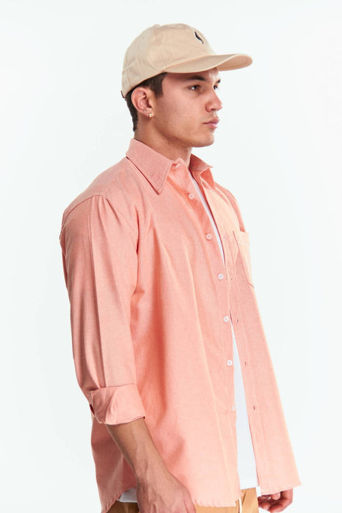 Camisa Manga larga Básica Naranja