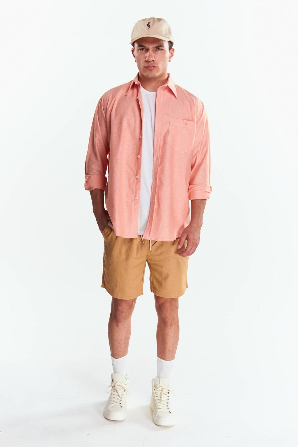 Camisa Manga larga Básica Naranja