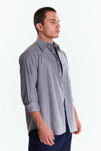 Camisa Manga larga Básica Gris oxford