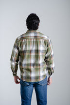 Camisa Franela Manga Larga Cuadro Verde