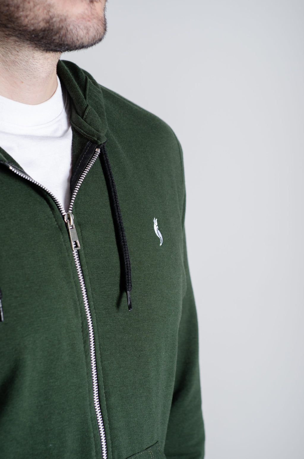 Sudadera Con cierre y gorro Verde