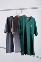Playera Cuello redondo Básica Verde botella