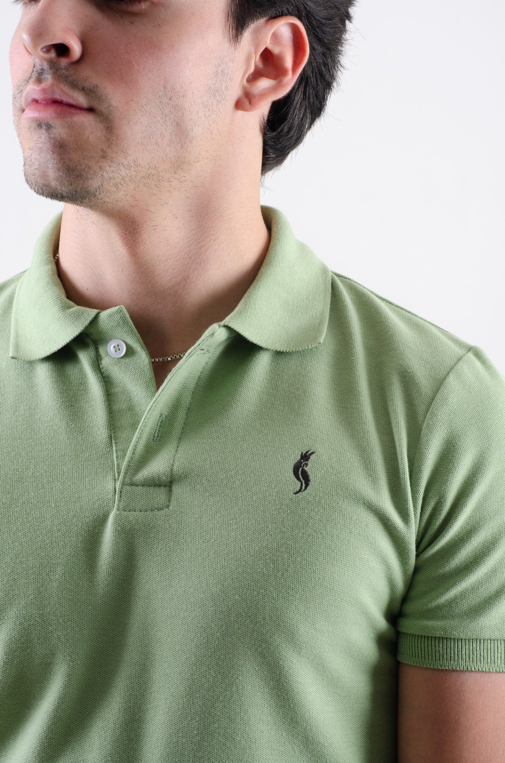 Playera Polo Clasica Manga corta Verde salvia