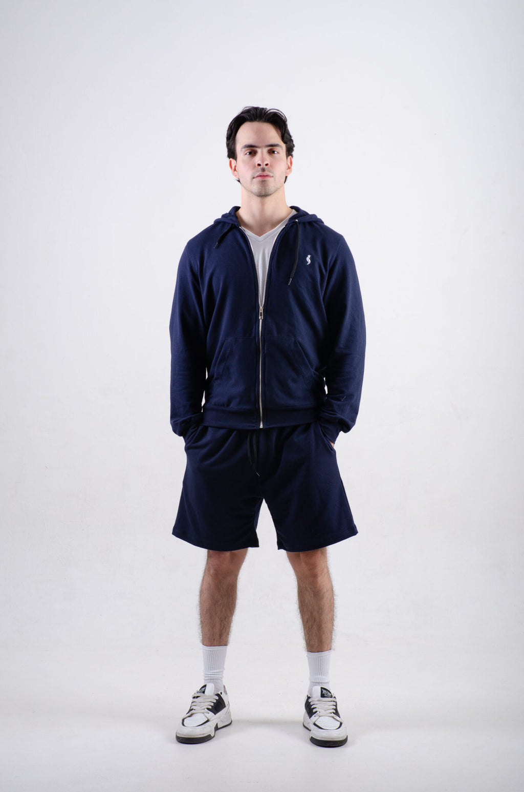 Sudadera Con cierre y gorro Azul marino