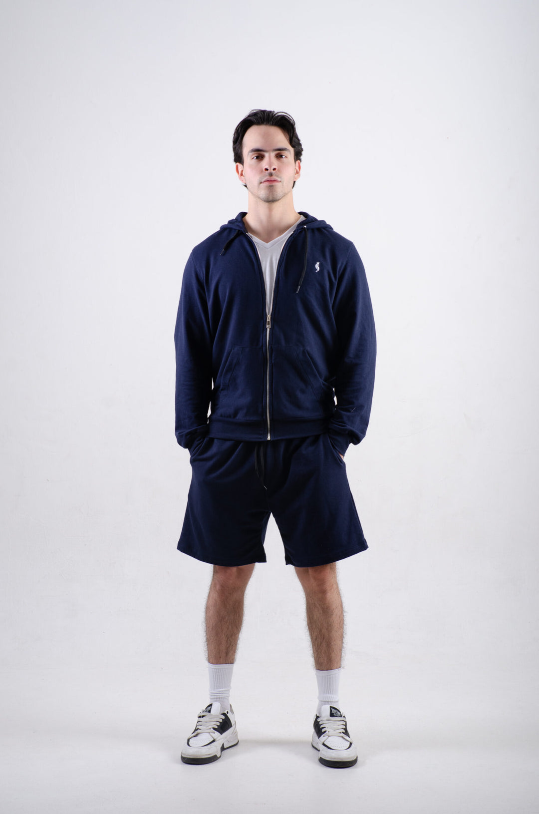 Sudadera Con cierre y gorro Azul marino