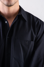 Camisa Manga larga Básica Negro