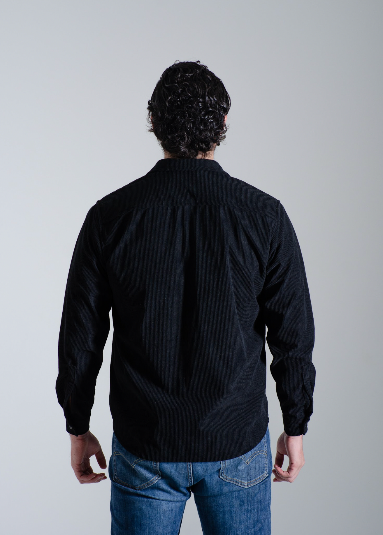 Camisa Pana Manga Larga Negra