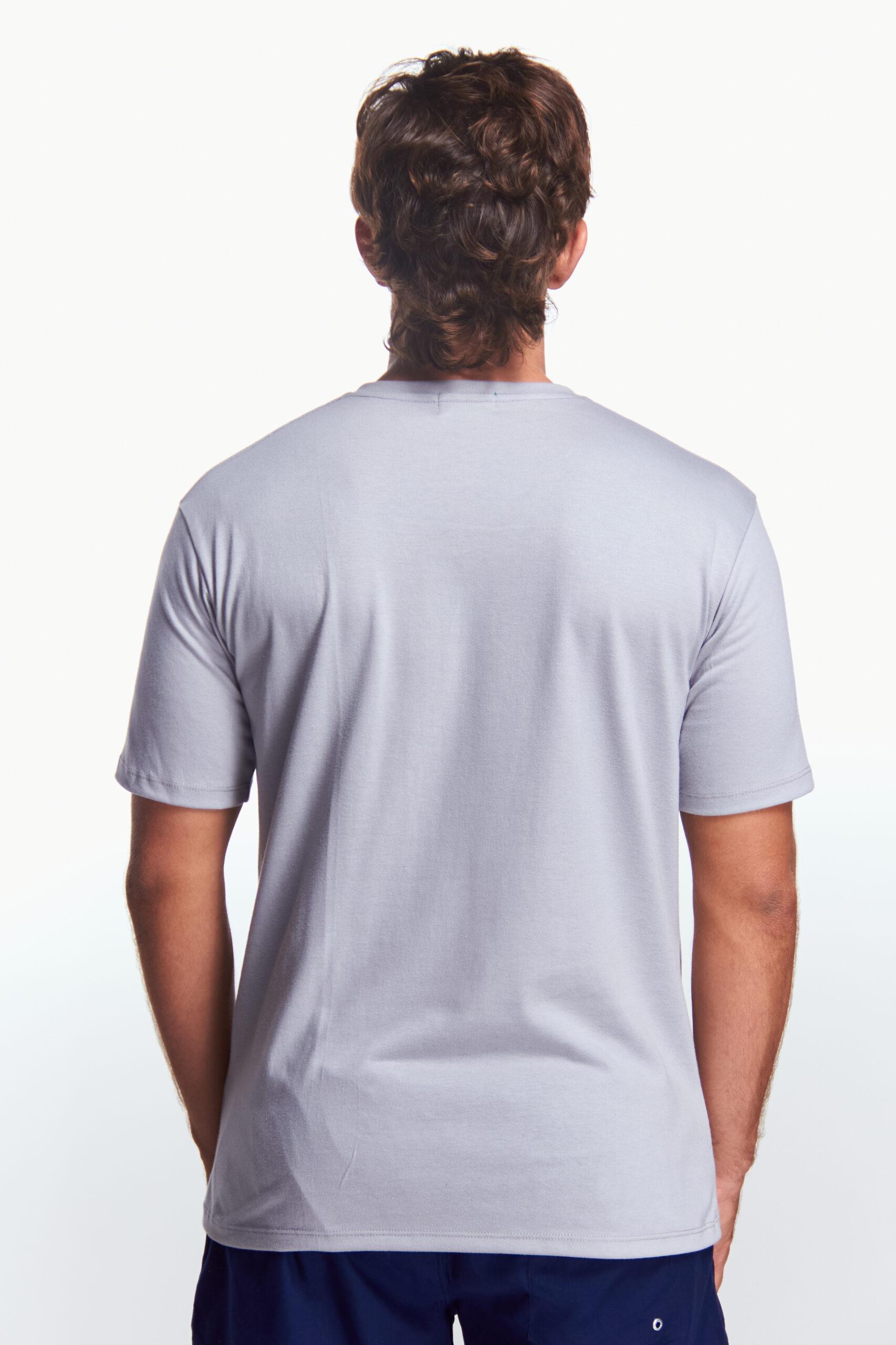 Playera Cuello V Básica Gris perla