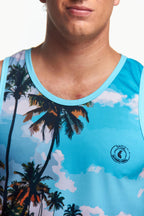 Playera Tank top Diseño mar y tierra
