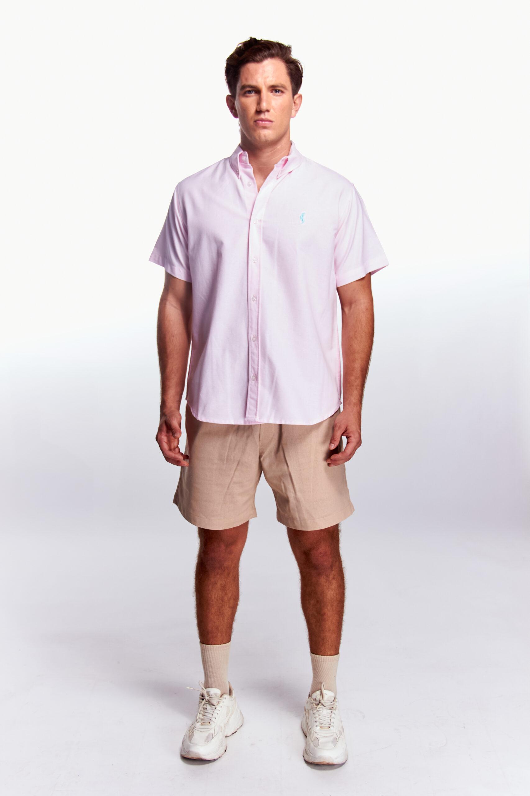 Camisa Básica Manga corta Rosa