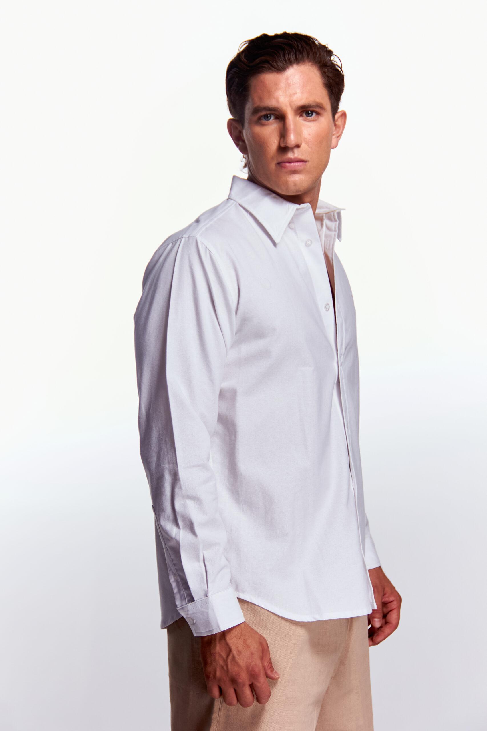 Camisa Manga Larga Básica Blanca