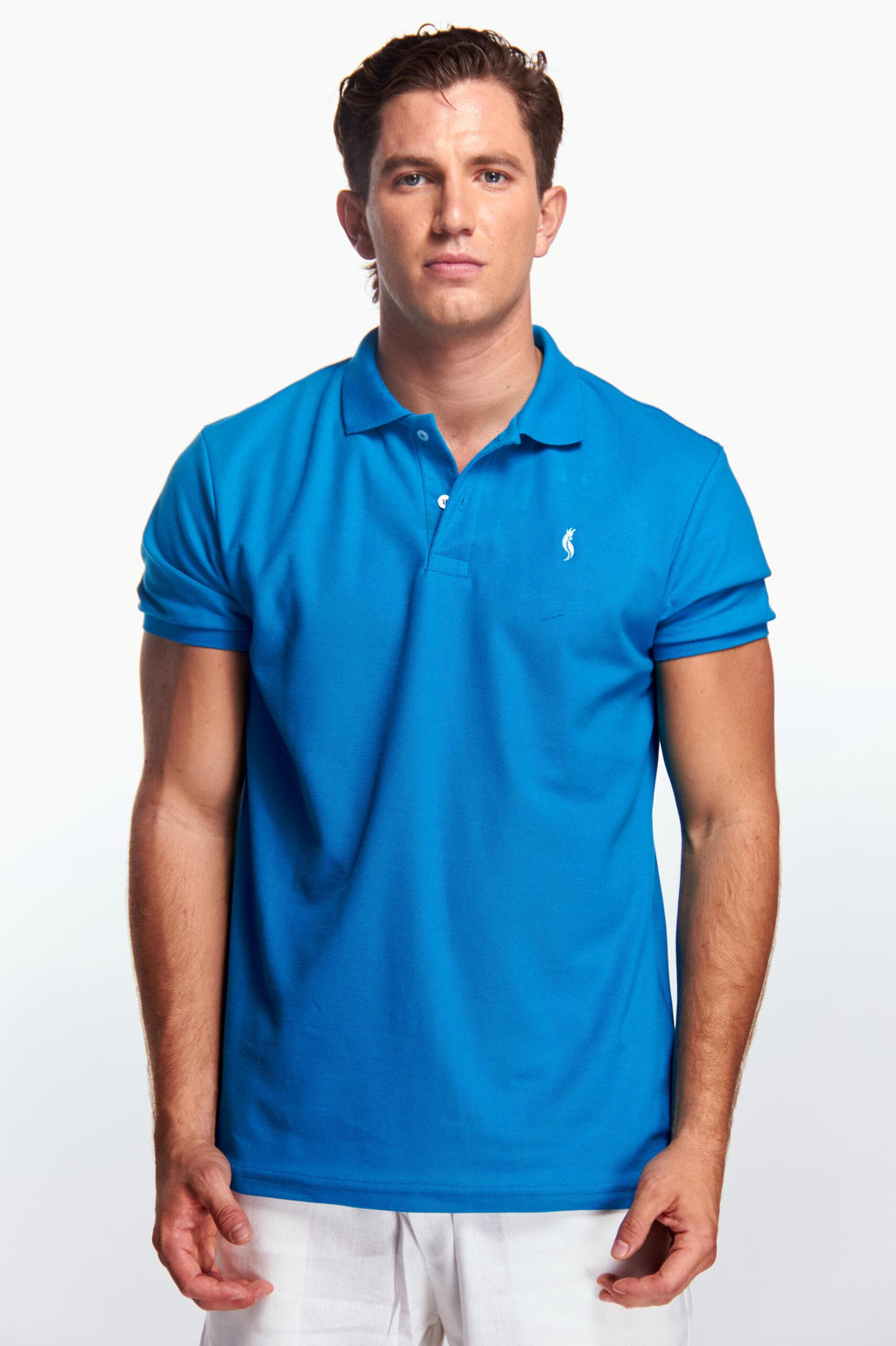 Playera Polo Clasica Manga corta Azul rey