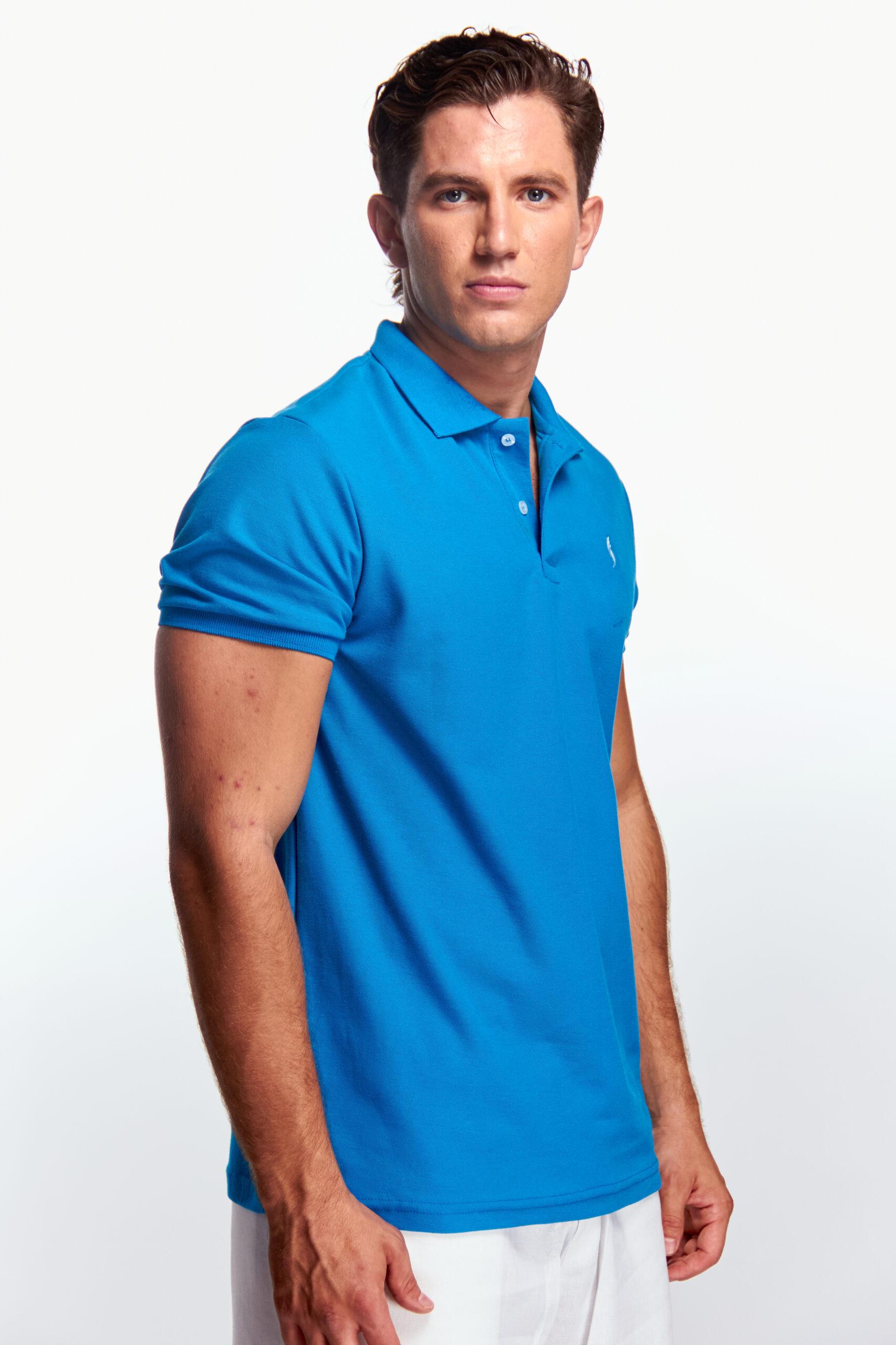 Playera Polo Clasica Manga corta Azul rey