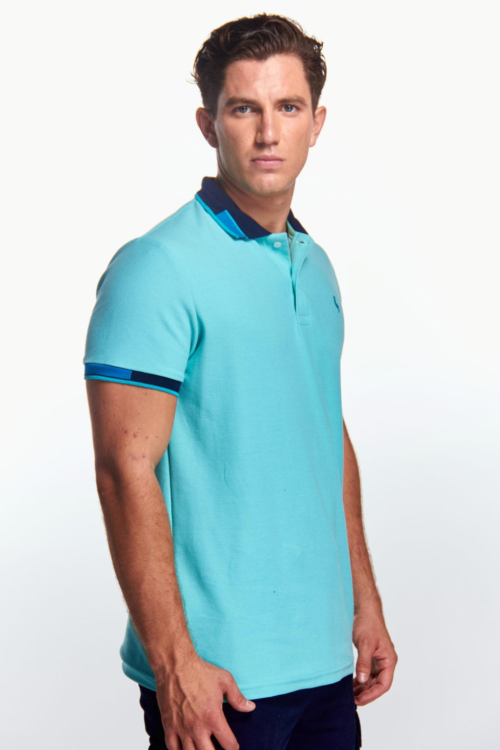 Playera Polo Bunny Manga corta Aqua