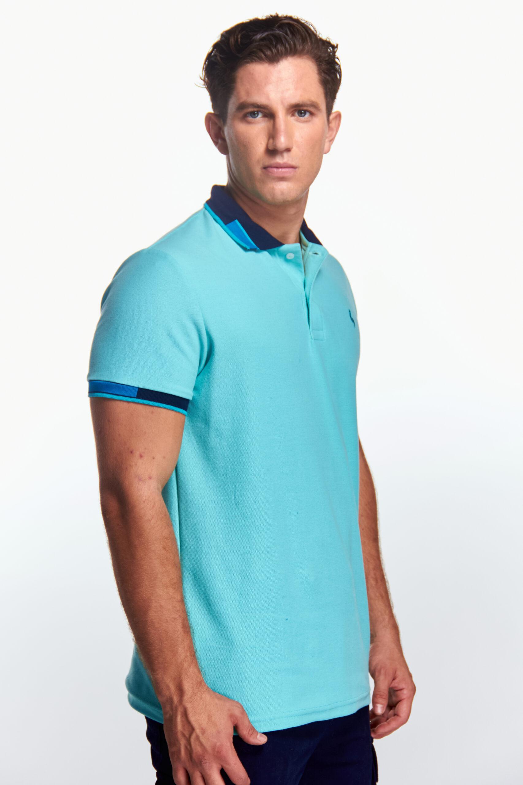 Playera Polo Bunny Manga corta Aqua