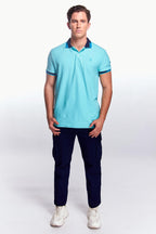 Playera Polo Bunny Manga corta Aqua