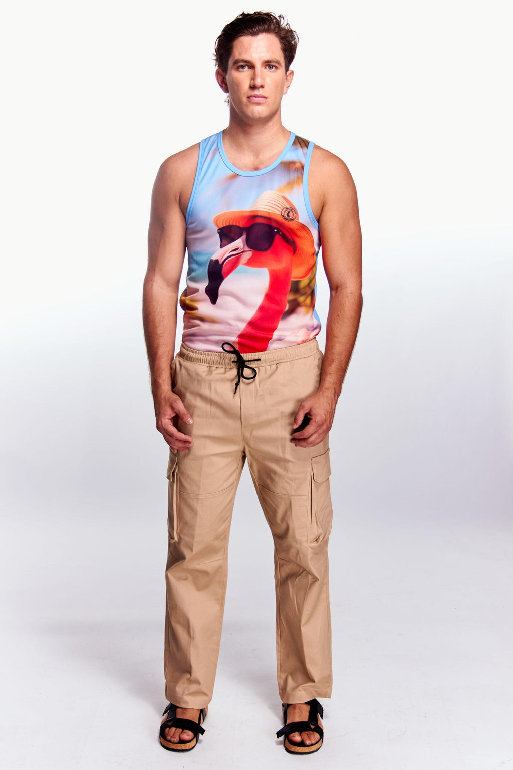 Playera Tank top Diseño Flamingo