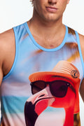 Playera Tank top Diseño Flamingo