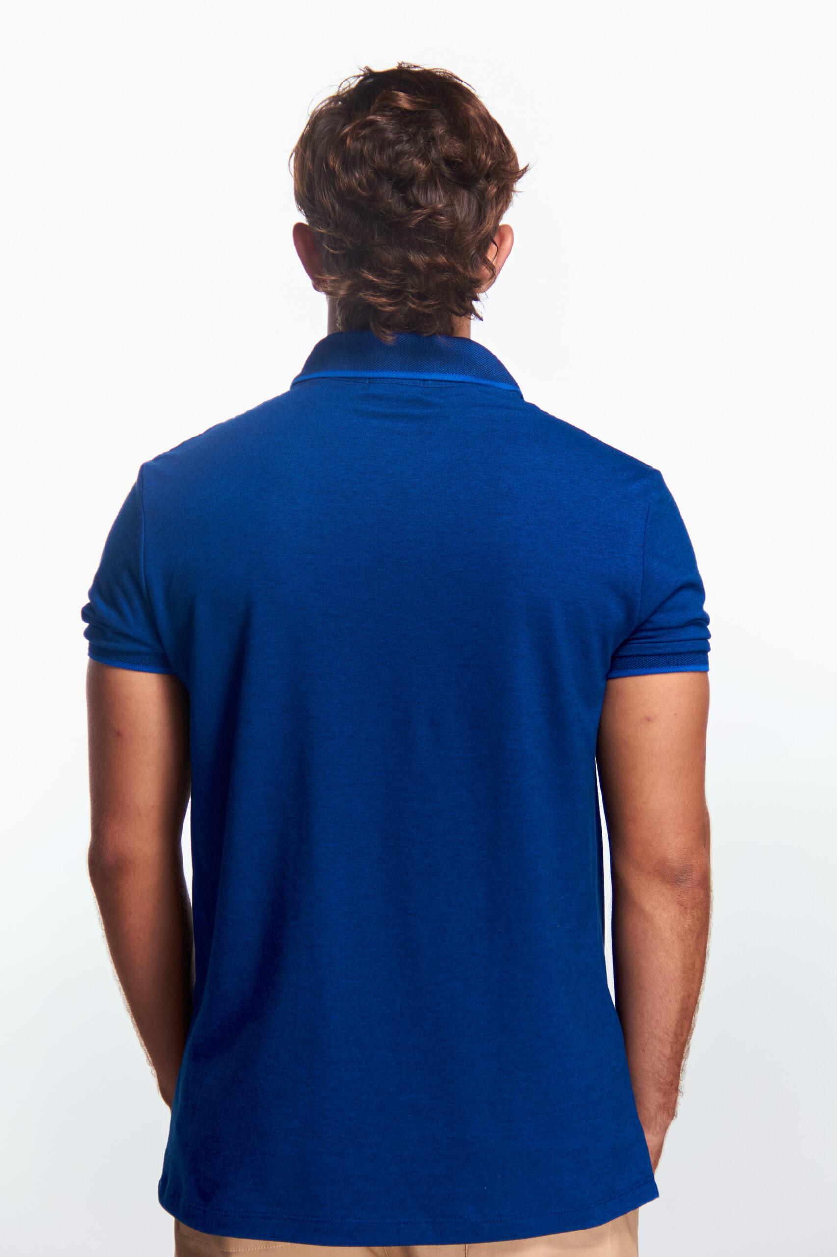 Playera Polo Fit Manga corta Azul rey