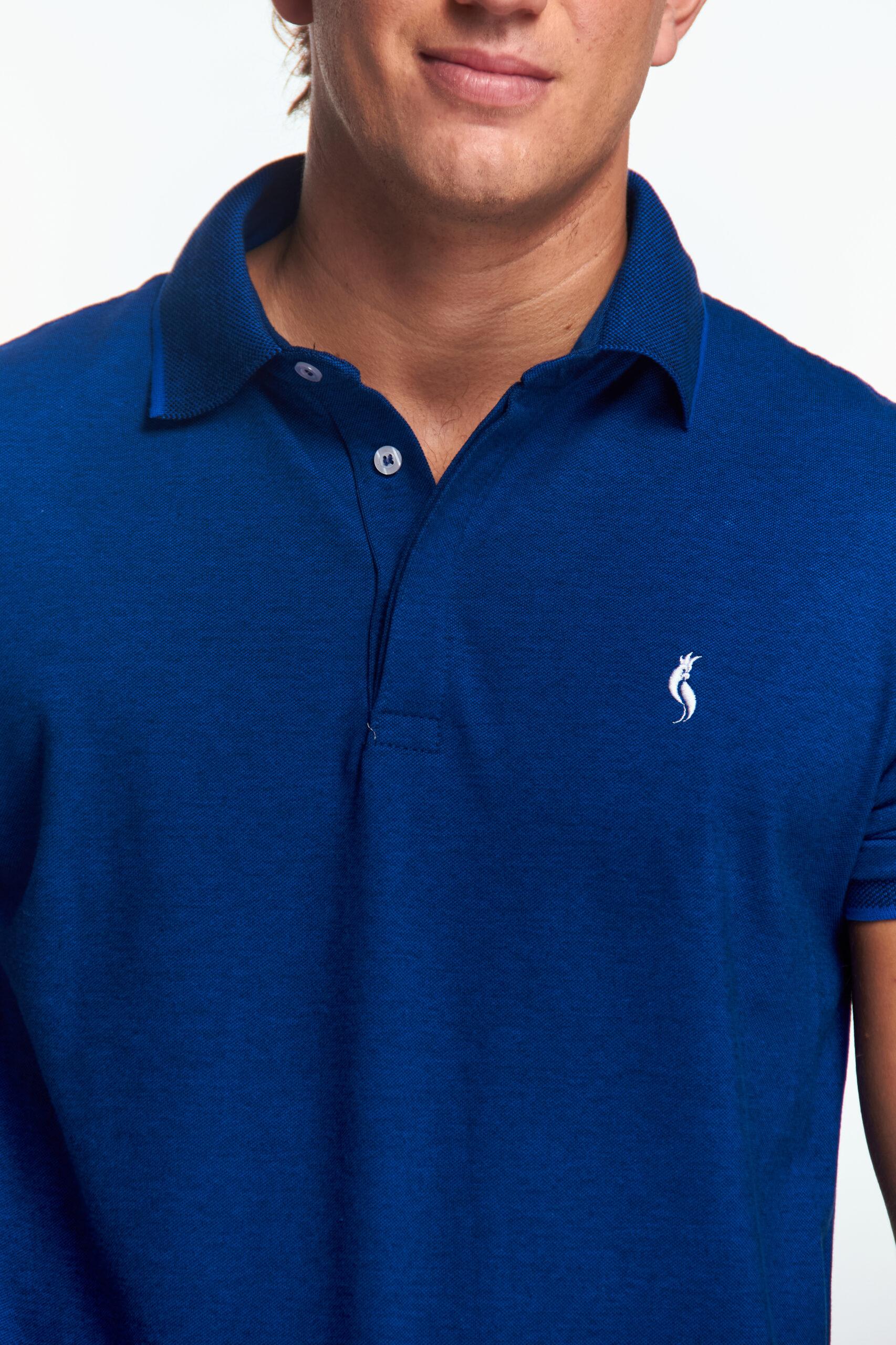 Playera Polo Fit Manga corta Azul rey