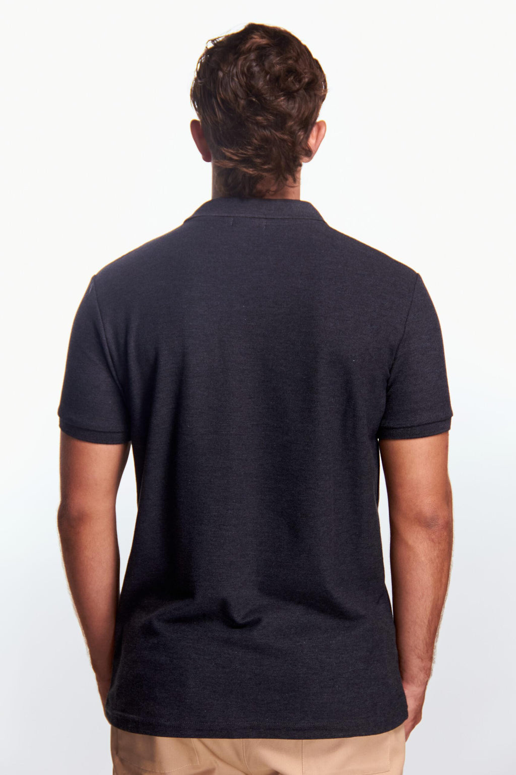 Playera Polo Clasica Manga corta Gris oxford