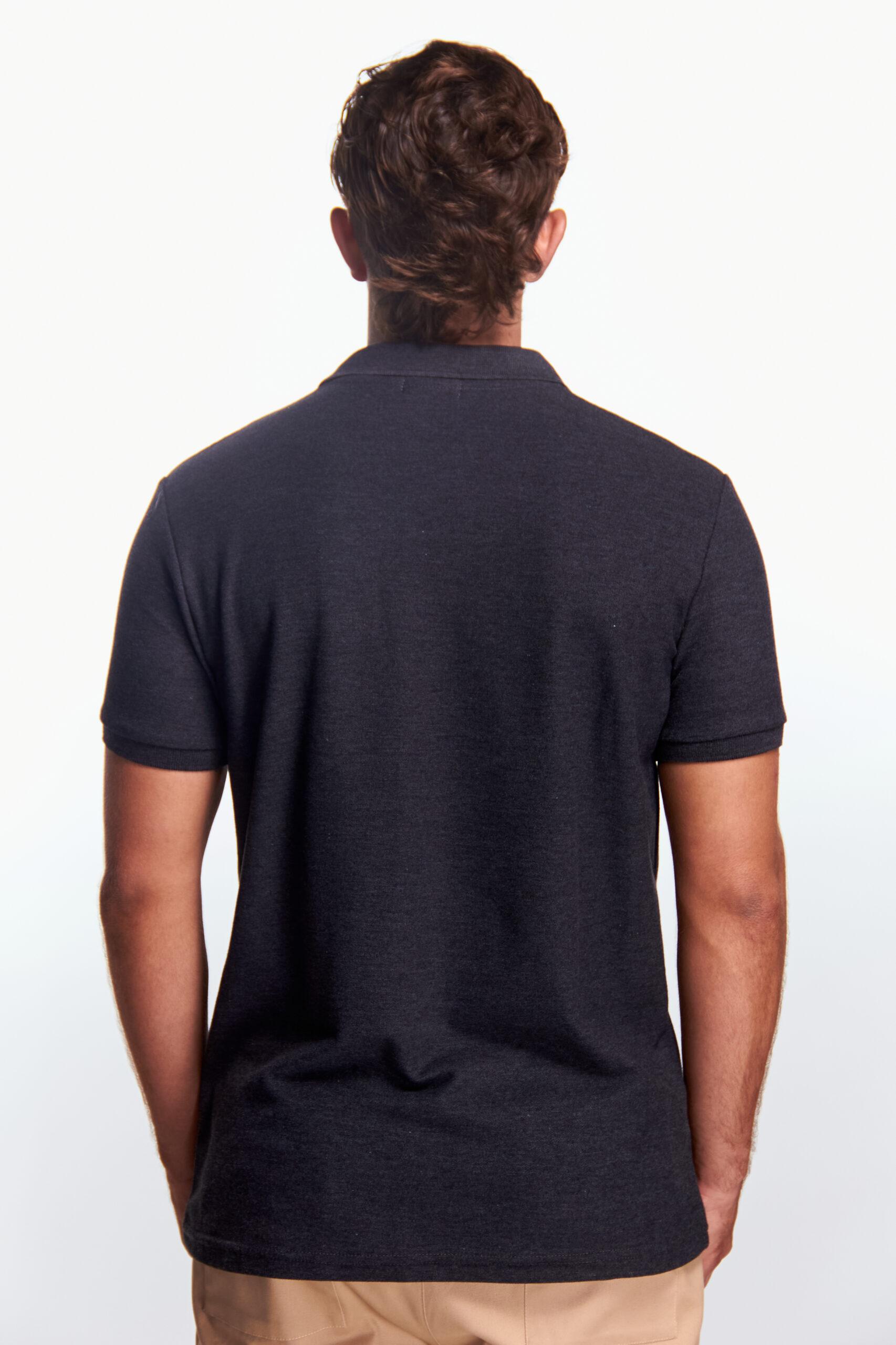 Playera Polo Clasica Manga corta Gris oxford