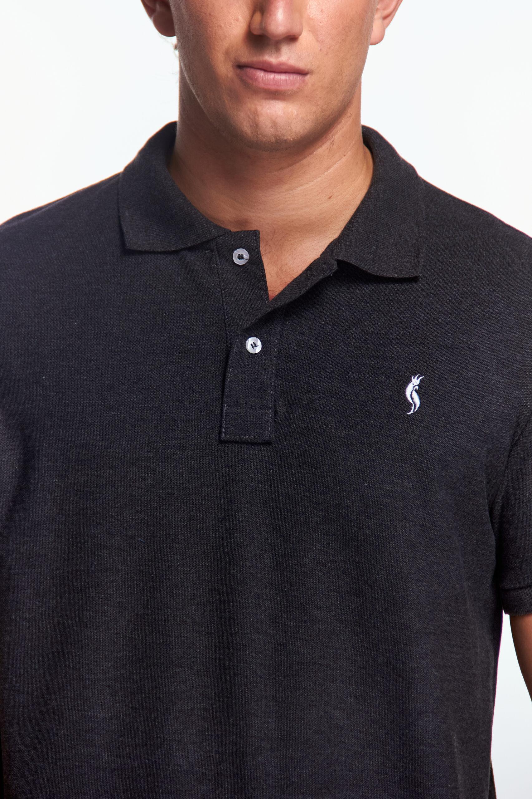 Playera Polo Clasica Manga corta Gris oxford