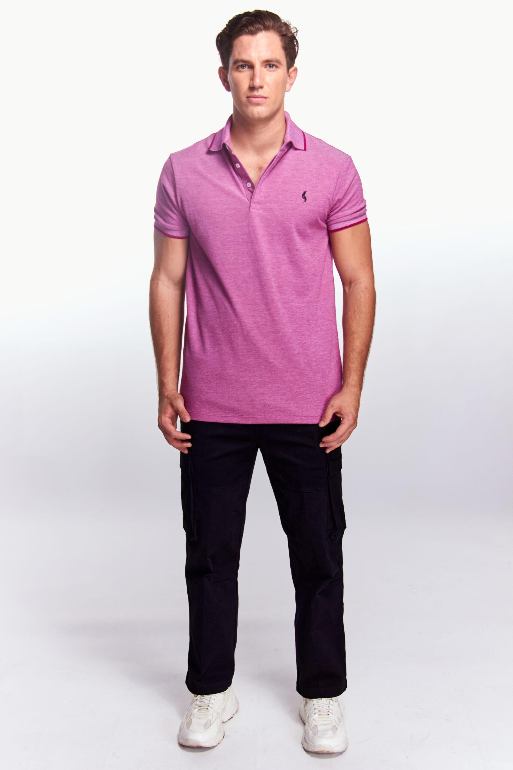 Playera Polo Fit Manga corta Cereza