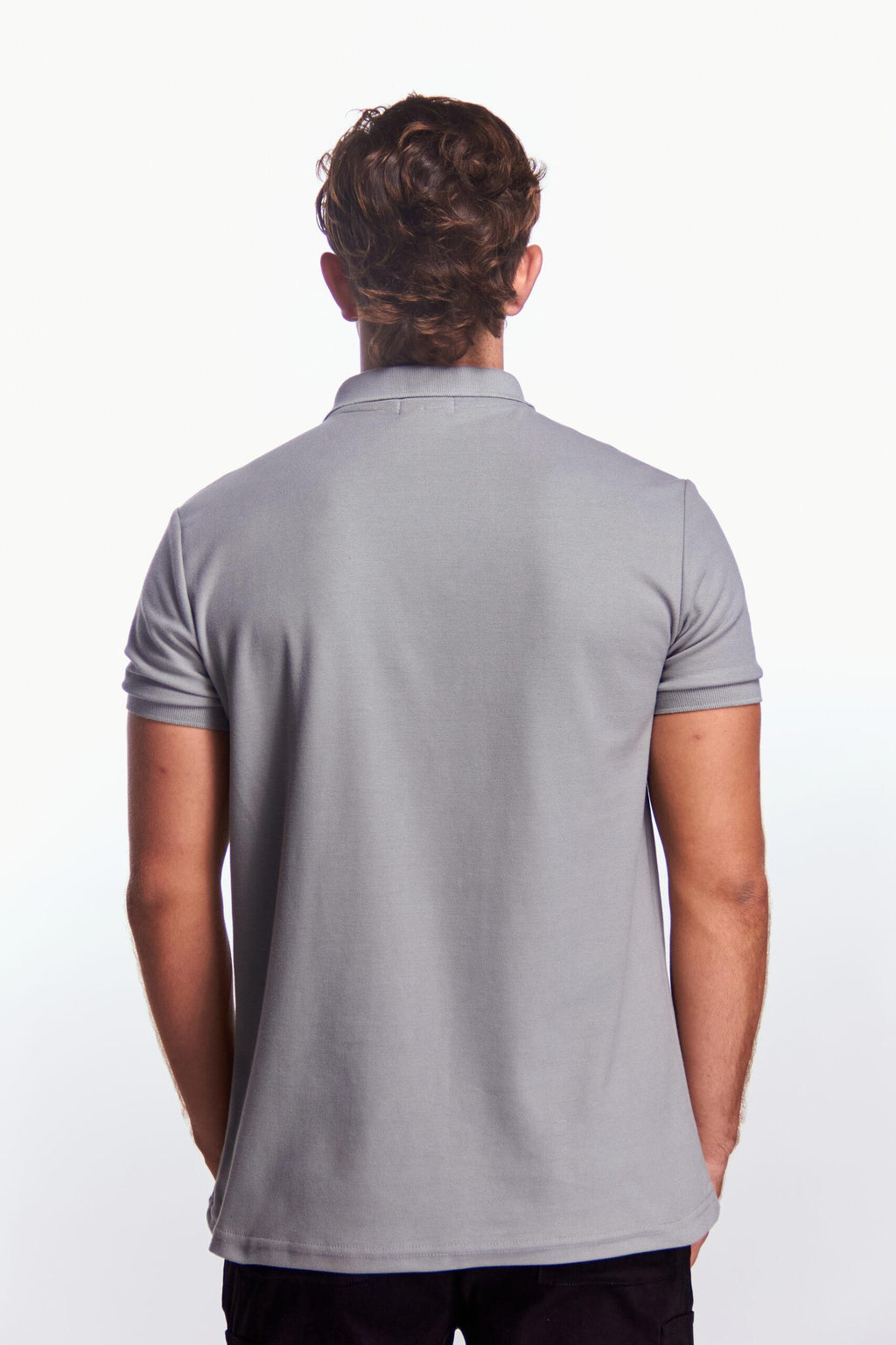 Playera Polo Clasica Manga corta Gris perla