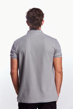 Playera Polo Clasica Manga corta Gris perla