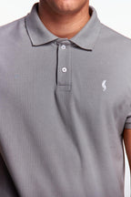 Playera Polo Clasica Manga corta Gris perla