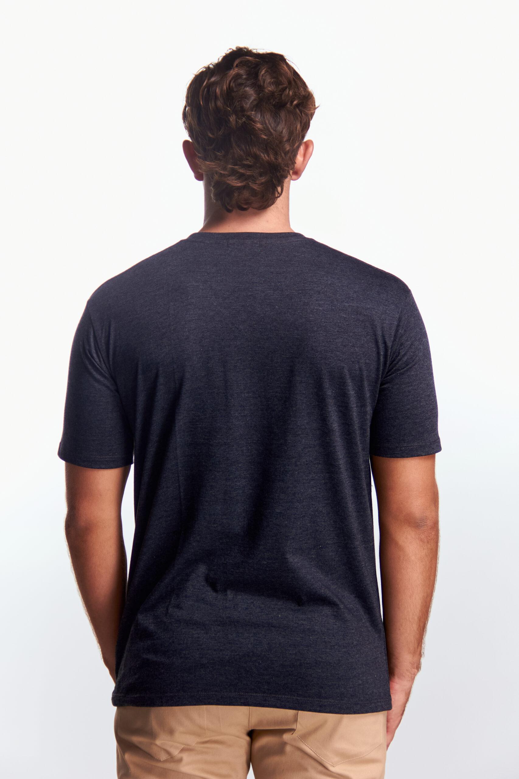 Playera Cuello V Básica Gris oxford