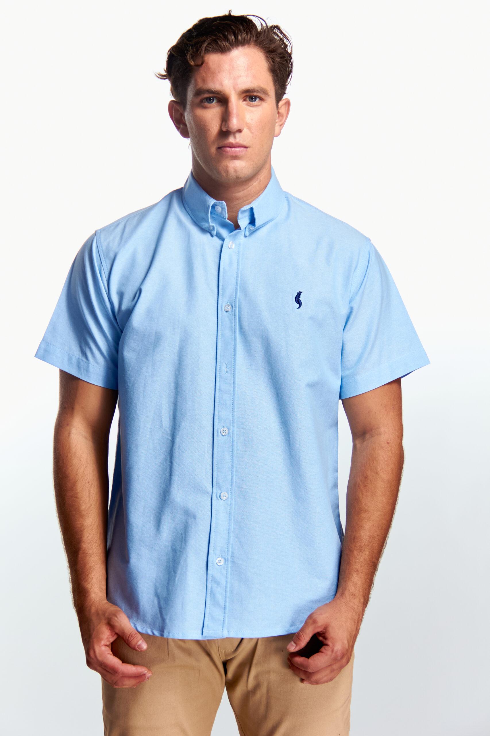 Camisa Básica Manga corta Azul cielo