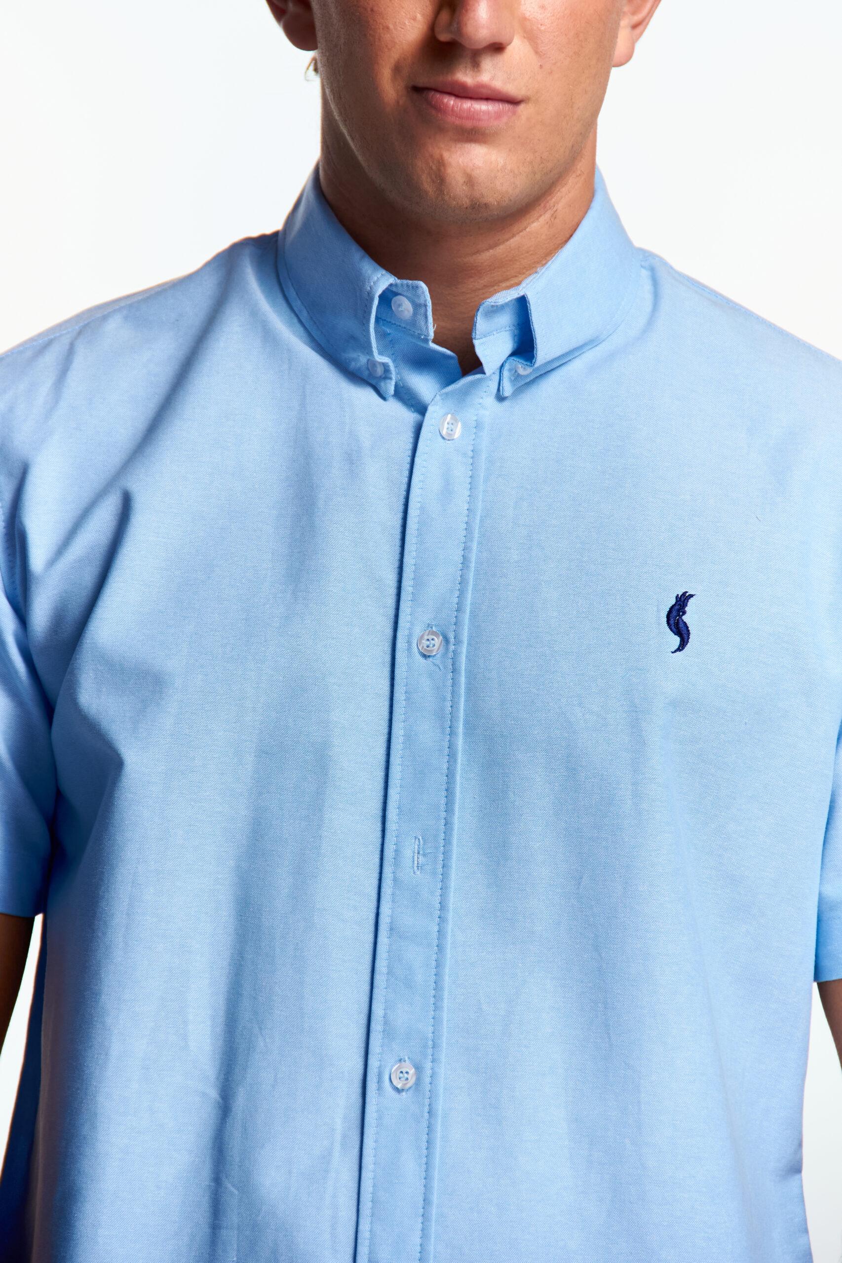 Camisa Básica Manga corta Azul cielo