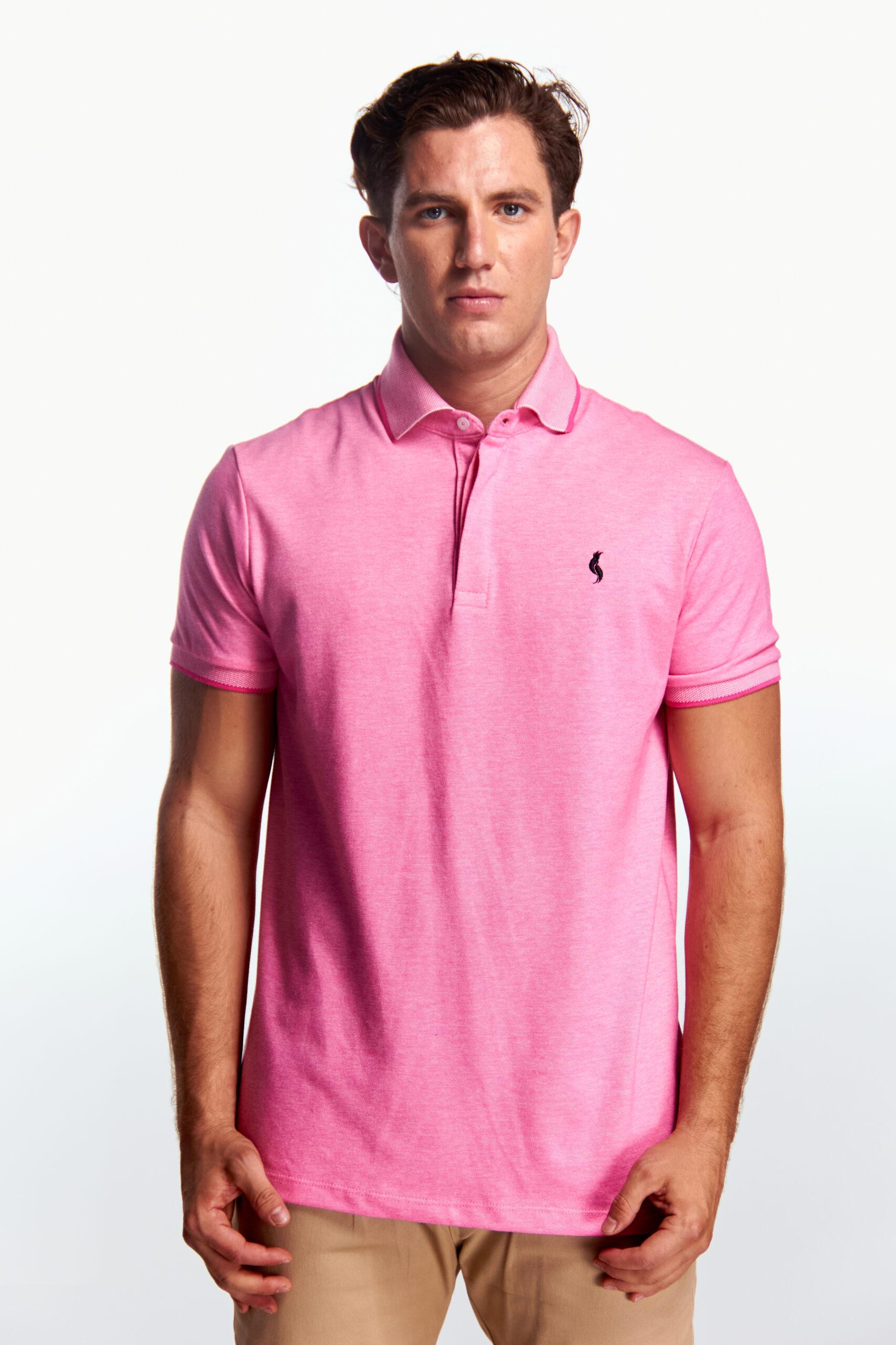 Playera Polo Fit Manga corta Rosa