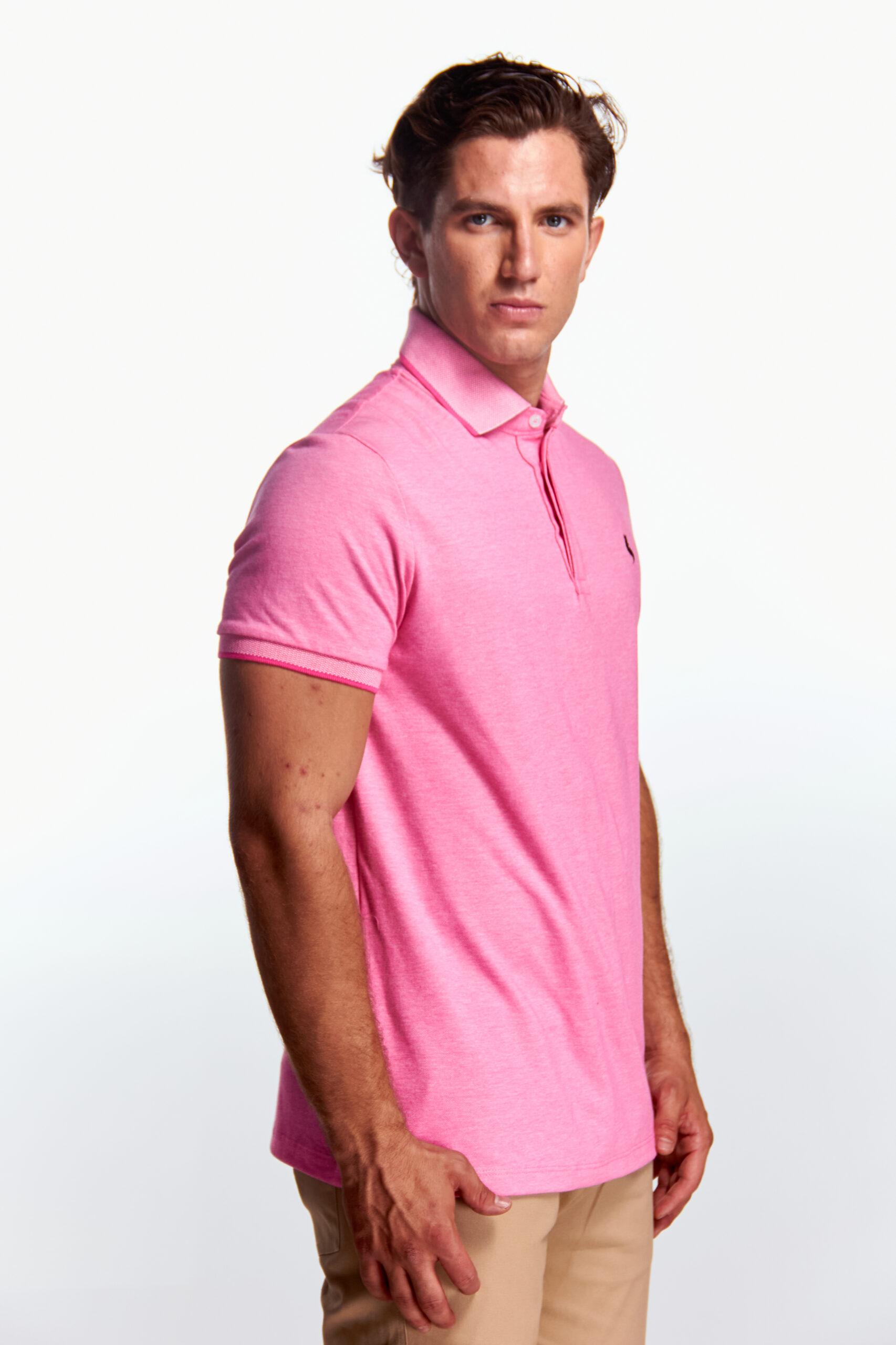 Playera Polo Fit Manga corta Rosa