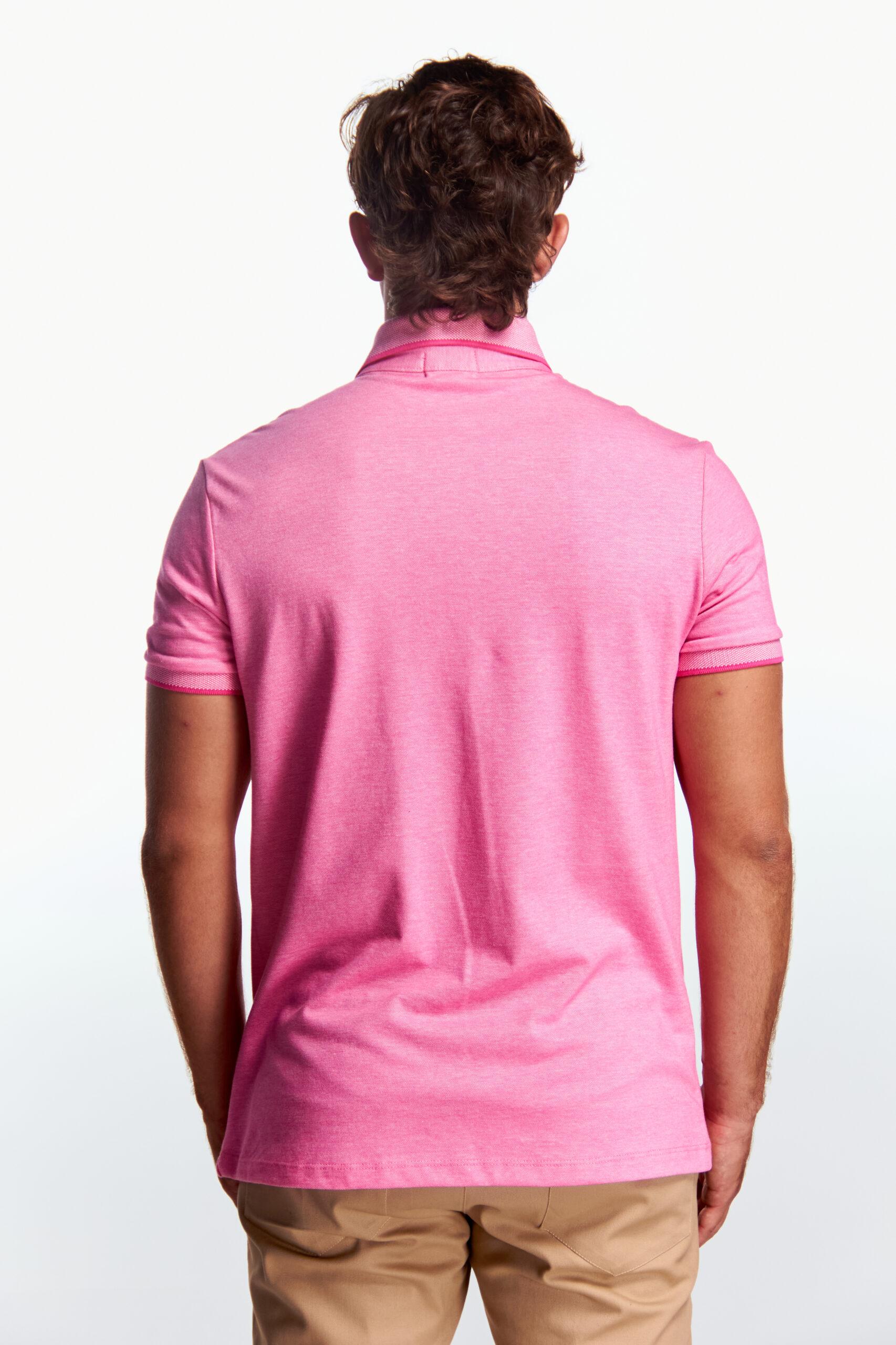 Playera Polo Fit Manga corta Rosa