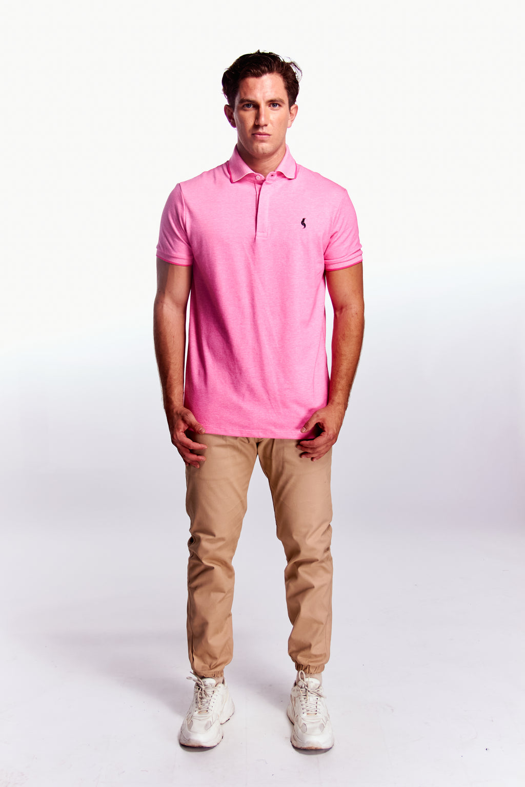Playera Polo Fit Manga corta Rosa