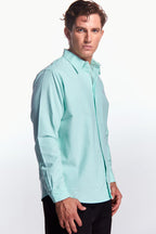 Camisa Manga Larga Básica Aqua