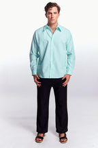 Camisa Manga Larga Básica Aqua