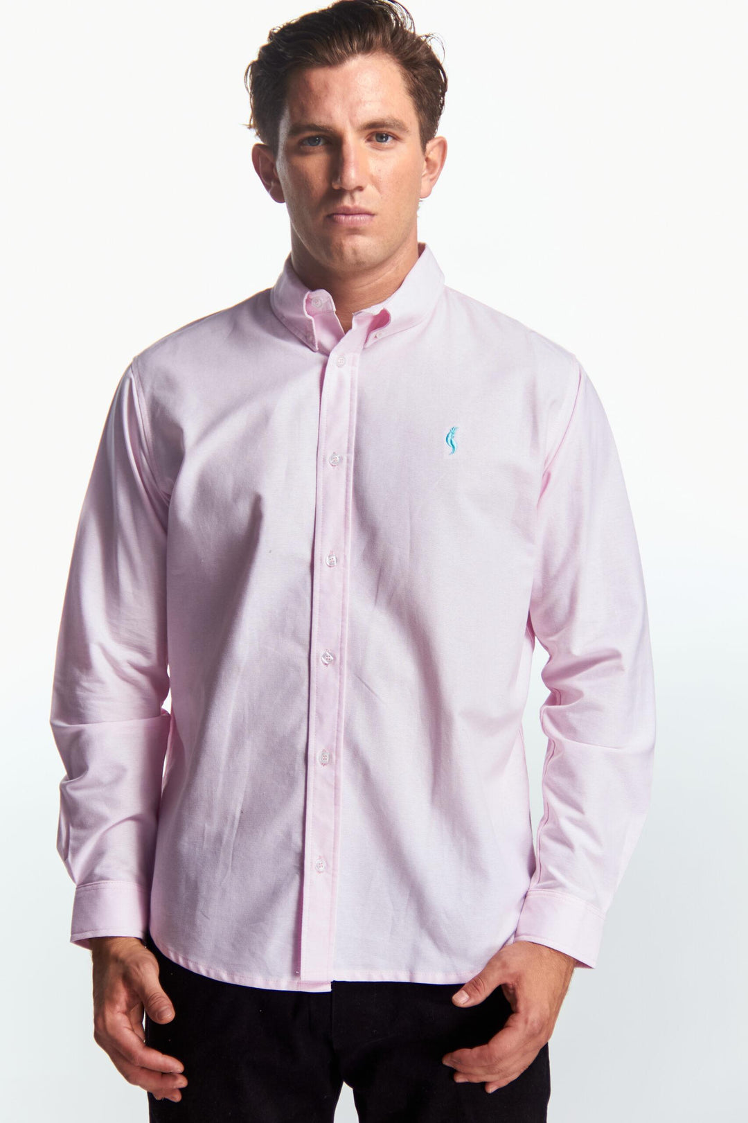 Camisa Manga Larga Básica Rosa