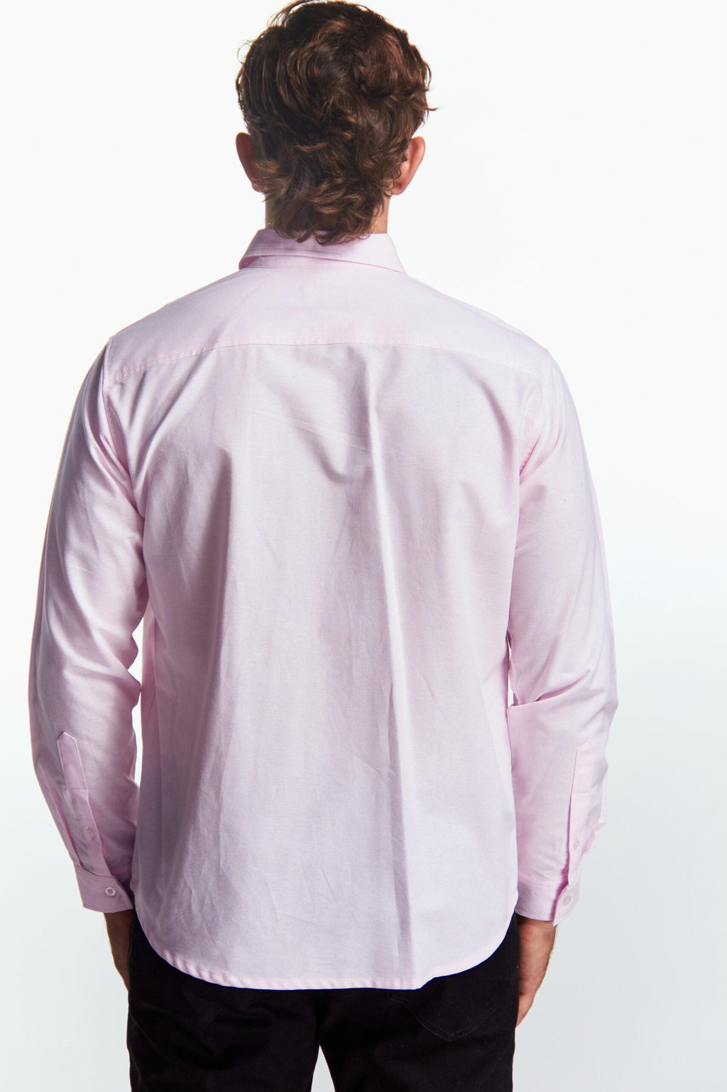 Camisa Manga Larga Básica Rosa