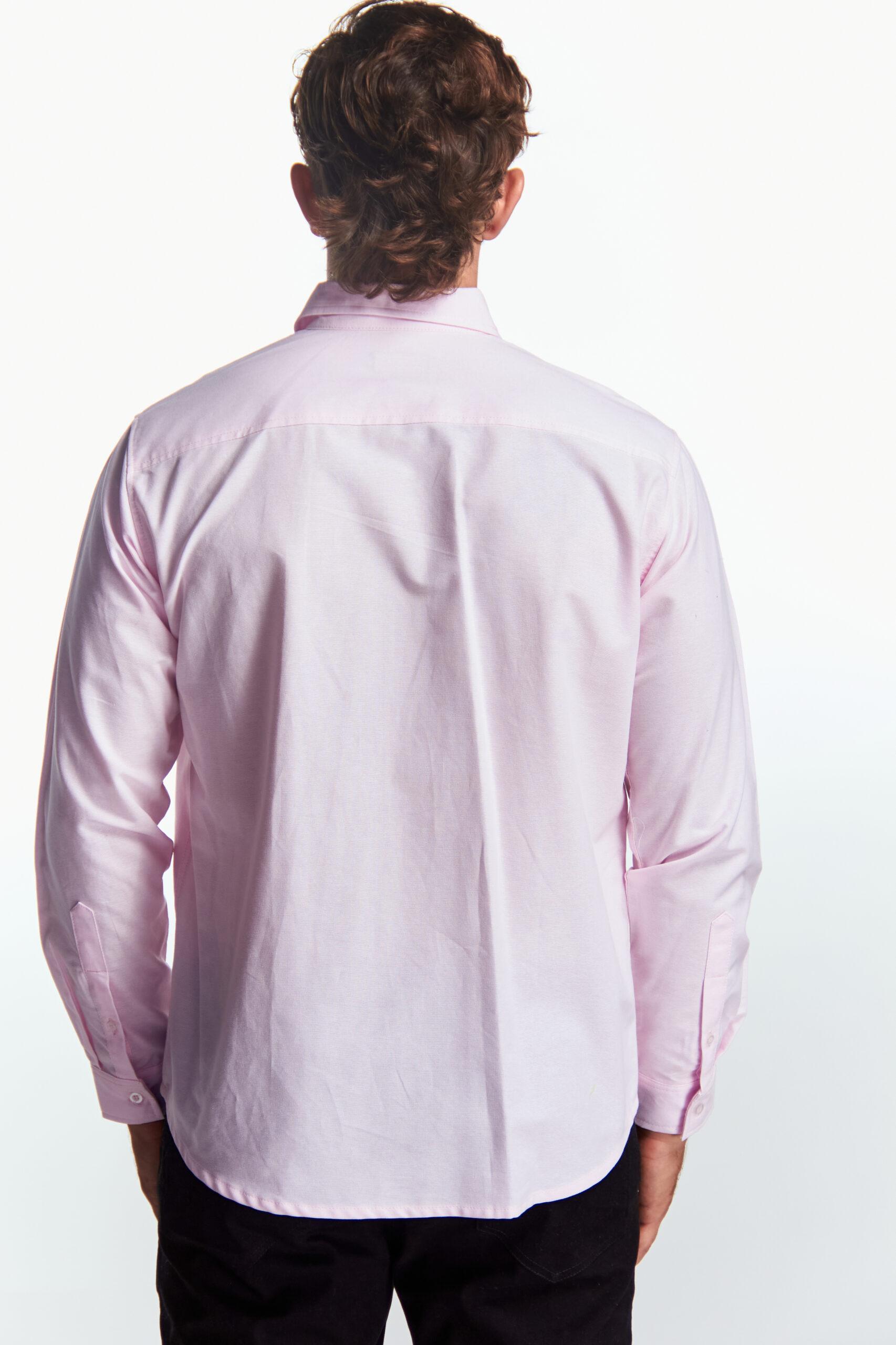 Camisa Manga Larga Básica Rosa