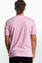 Playera Cuello V Básica Rosa