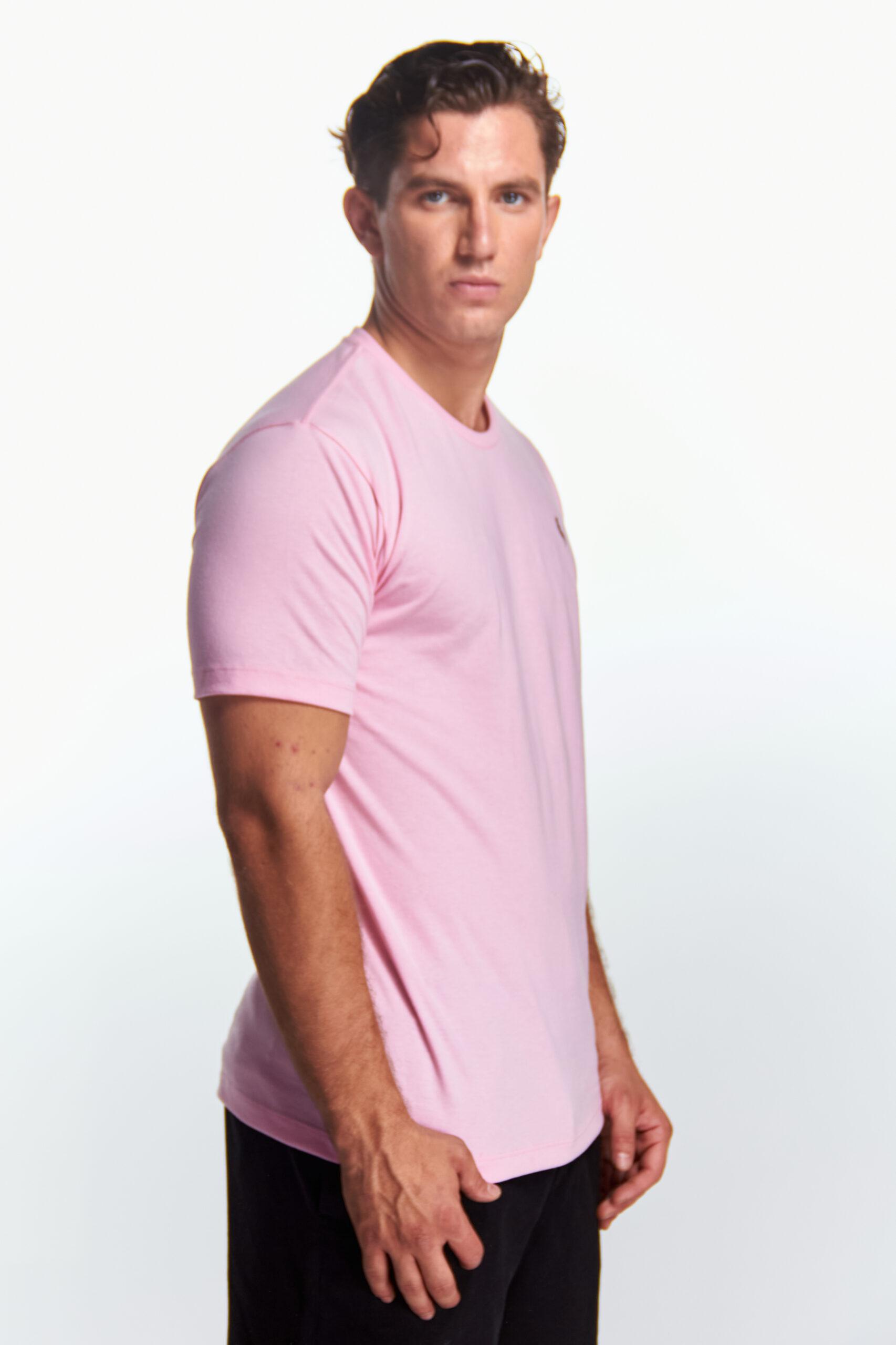 Playera Cuello redondo Básica Rosa